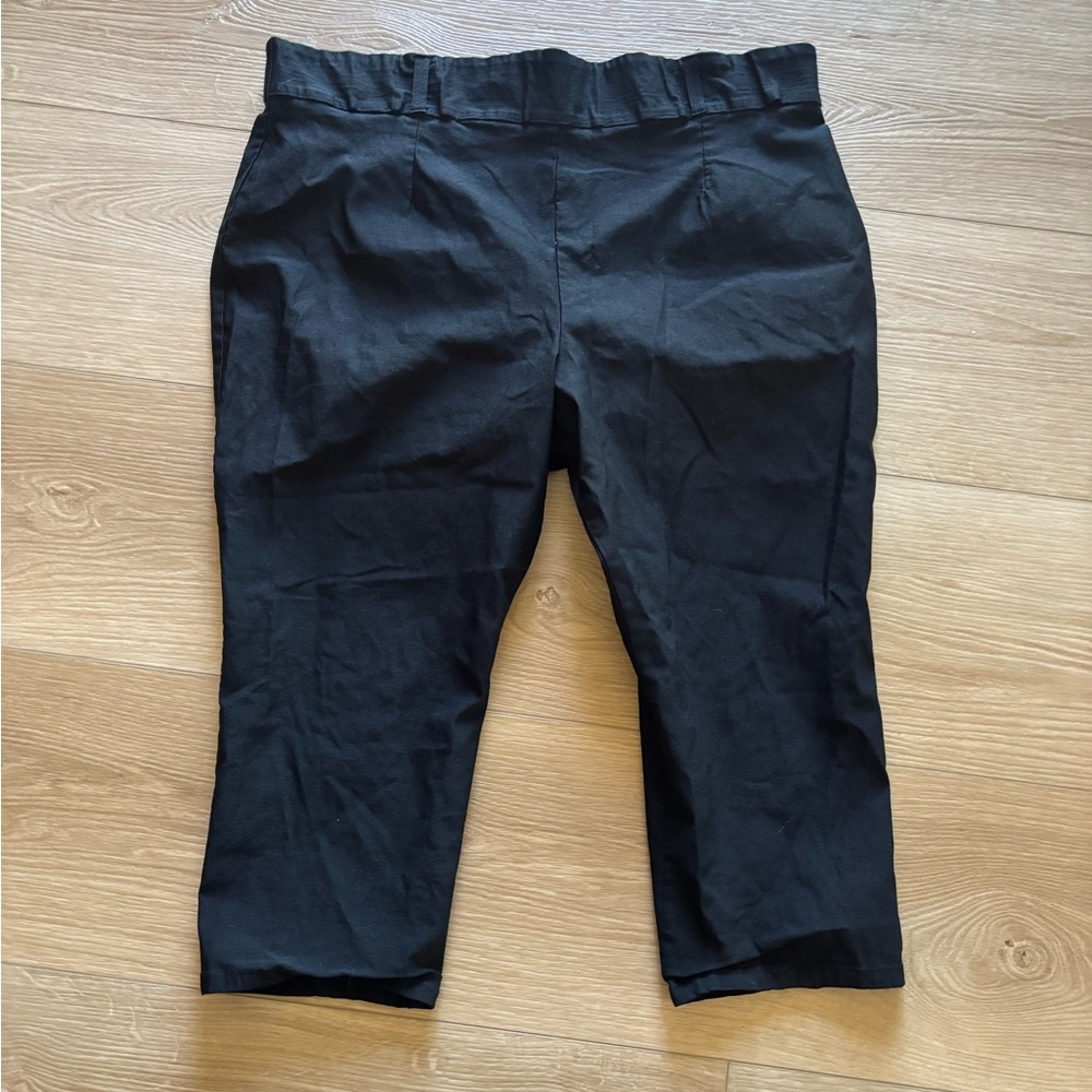 Traci Lorde Cigarette Black Crop Pants